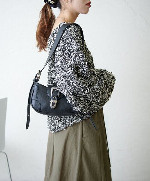 「w closet」 長袖ニット FREE カーキ レディース_画像5
