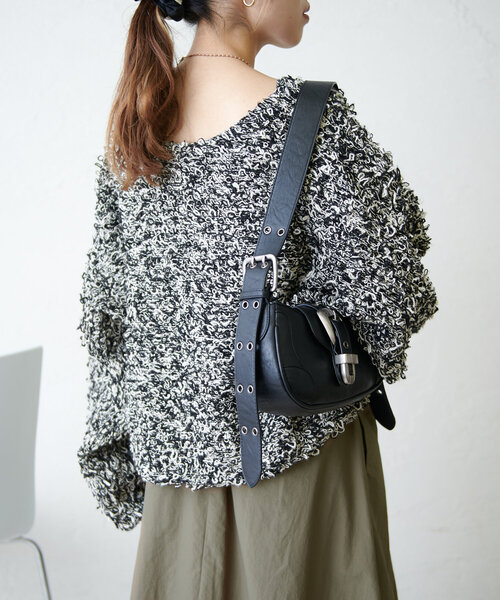 「w closet」 長袖ニット FREE カーキ レディース_画像6