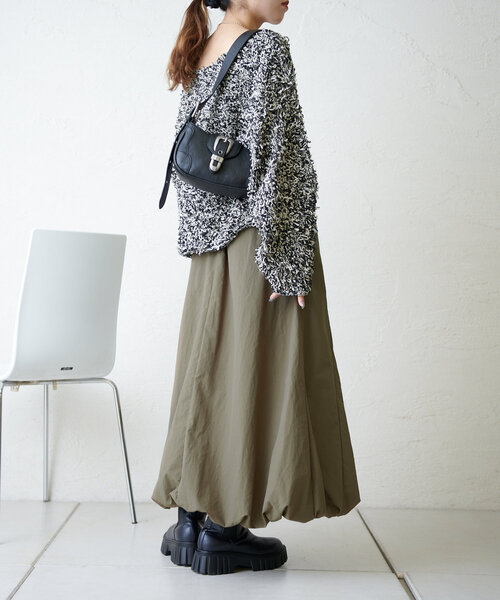 「w closet」 長袖ニット FREE カーキ レディース_画像9