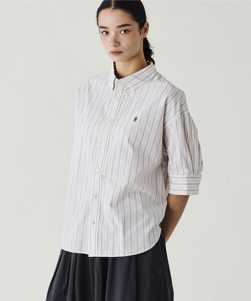 Gymphlex | ビッグボタンダウンシャツ STRIPE WOMEN Gymphlex | ビッグボタンダウンシャツ STRIPE WOMEN 【公式通販】