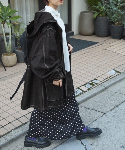 「forksy.」 コート FREE インディゴブルー レディース_画像3