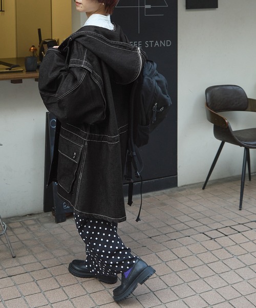 「forksy.」 コート FREE インディゴブルー レディース_画像4