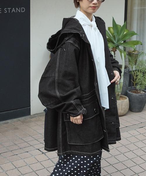 「forksy.」 コート FREE インディゴブルー レディース_画像6