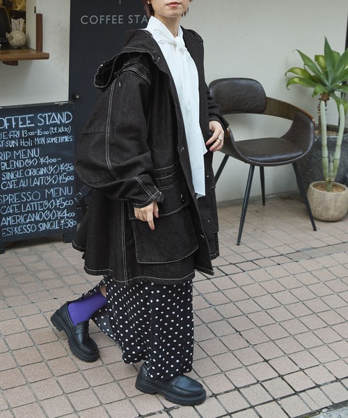 「forksy.」 コート FREE インディゴブルー レディース_画像8