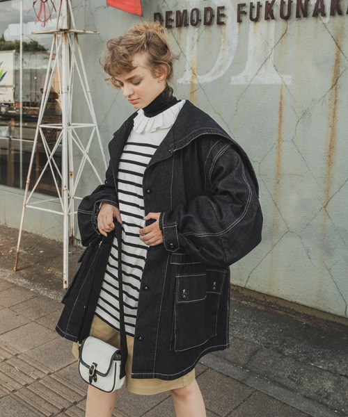 「forksy.」 コート FREE インディゴブルー レディース_画像9