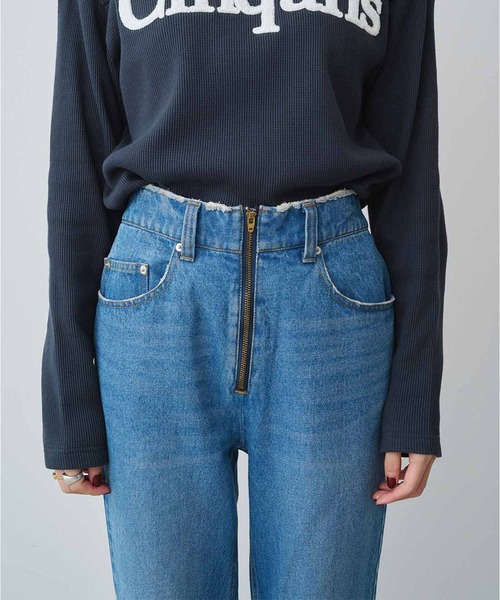 「MEDE19F」 デニムパンツ MEDIUM ライトインディゴブルー レディース_画像7