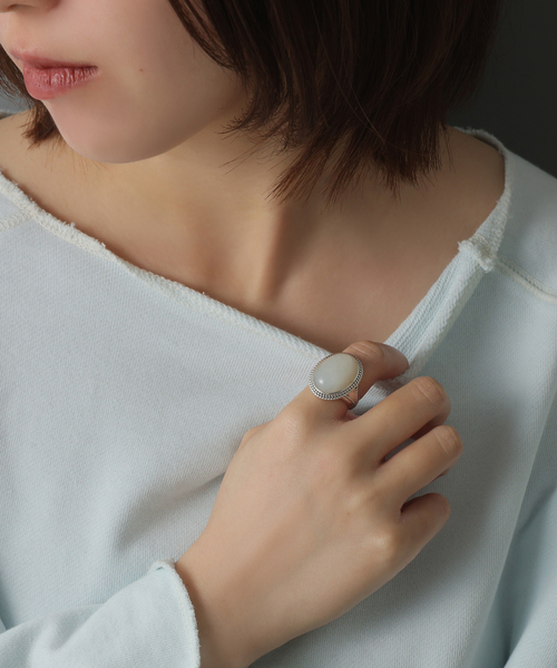 Lilas 指輪 リング 「SAMH by LILAS」ホワイトムーンストーンリング SV