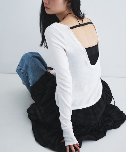 tシャツ backline elastic pullover レディースの画像