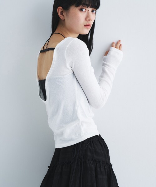 tシャツ backline elastic pullover レディースの画像