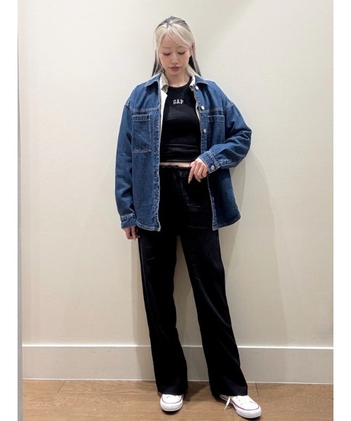 GAP デニムジャケット　濃紺　今期　完売　Sサイズ GAP（ギャップ） デニムジャケット gジャン オーバーサイズ デニム