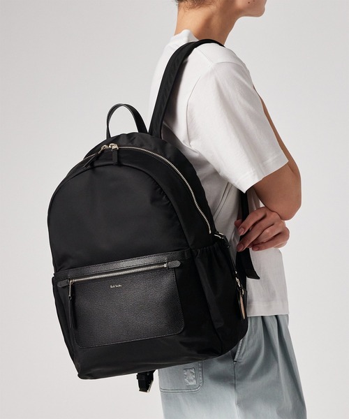 【美品】PaulSmith リュックサック　黒 ポールスミス Paul Smith リュックバッグ （Black） -waja bazar