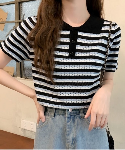 【Maison Margiela】ライン10 透かし編み ポロシャツ POLO SHIRT | Maison Margiela(メゾン マルジェラ) / トップス