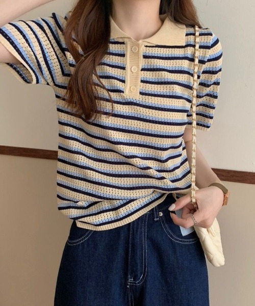 Maison Calme ポロシャツ ポロ 「好評につき新色追加♪」3 色展開
