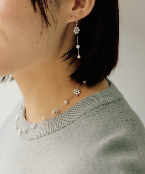 ear PAPILLONNER（イア パピヨネ） ネックレス フラワーパール 