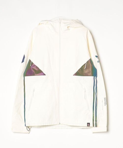 「A BATHING APE」 ナイロンブルゾン「adidasコラボ」 M ホワイト メンズ