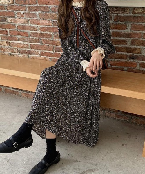 値下げ❗OLD ENGRAND 超美品❗ 上質小花ワンピース Sally Lunn ワンピース 小花柄レトロワンピース : ZOZOTOWN Yahoo!店