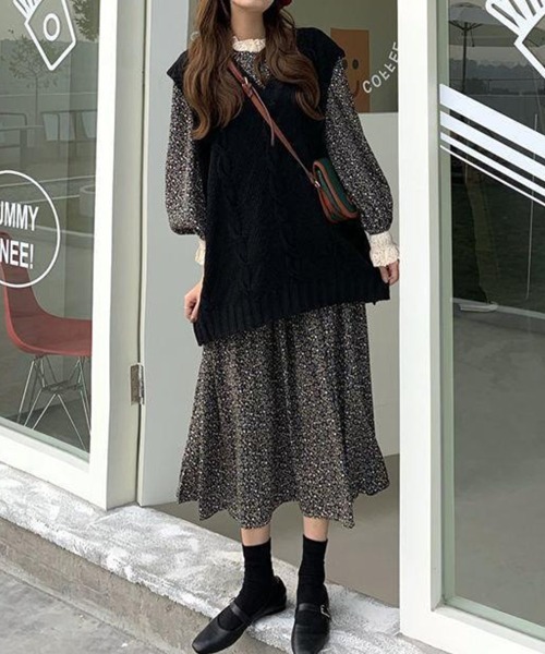 値下げ❗OLD ENGRAND 超美品❗ 上質小花ワンピース Sally Lunn ワンピース 小花柄レトロワンピース : ZOZOTOWN Yahoo!店
