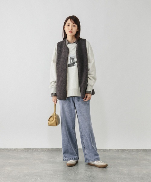 「GLOBAL WORK」 デニムパンツ SMALL ブルー レディース_画像3