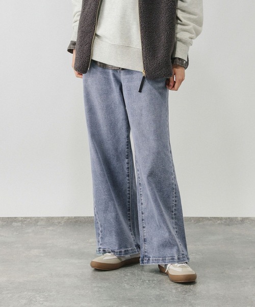「GLOBAL WORK」 デニムパンツ SMALL ブルー レディース_画像5