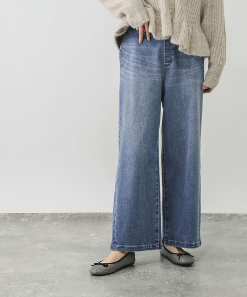「GLOBAL WORK」 デニムパンツ SMALL ブルー レディース_画像7