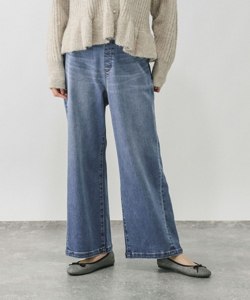 「GLOBAL WORK」 デニムパンツ SMALL ブルー レディース_画像8