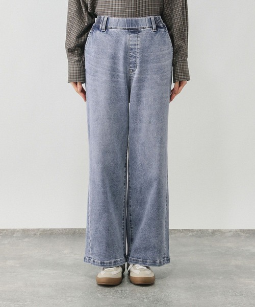 「GLOBAL WORK」 デニムパンツ SMALL ブルー レディース_画像9