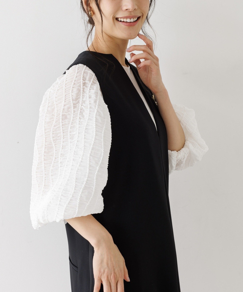 「abahouse mavie」 半袖カットソー フリー ホワイト レディース_画像4