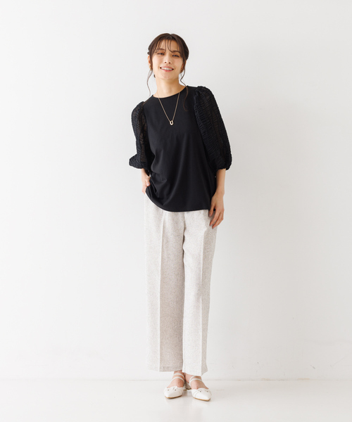 「abahouse mavie」 半袖カットソー フリー ホワイト レディース_画像7