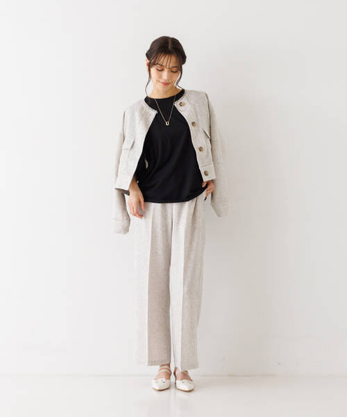「abahouse mavie」 半袖カットソー フリー ホワイト レディース_画像8