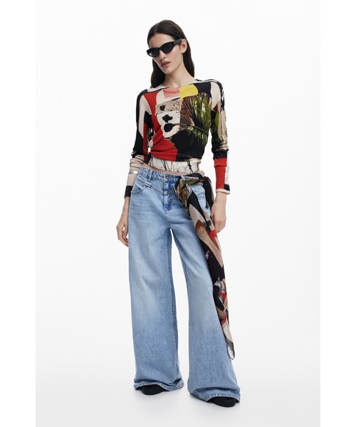 「Desigual」 ストール FREE ブラック レディース_画像2
