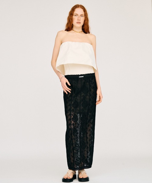 クロスレースマキシスカート / Cross Lace Maxi Skirt PRANK PROJECT（プランクプロジェクト） ロング スカート 「Pre-Order