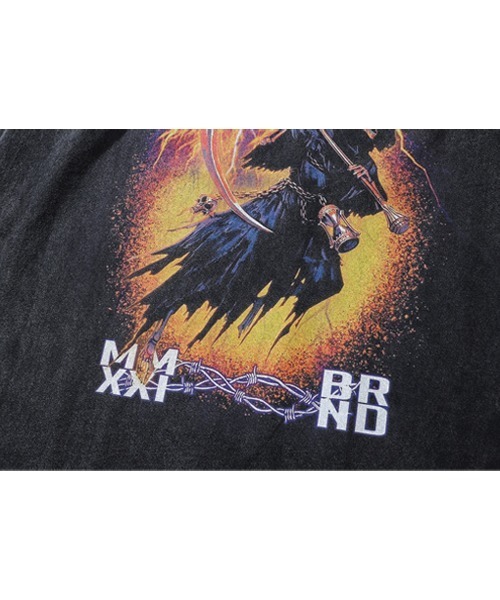 「Ressaca」 「liangxilin」長袖Tシャツ L ブラック×イエロー メンズ_画像5