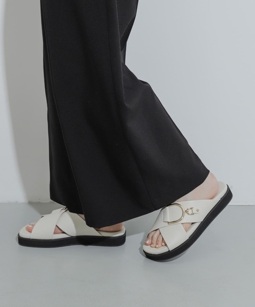 「SENSE OF PLACE by URBAN RESEARCH」 フラットサンダル SMALL アイボリー レディース_画像3