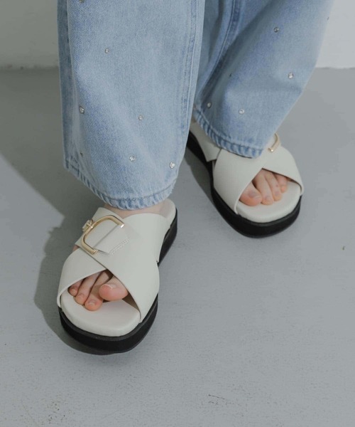 「SENSE OF PLACE by URBAN RESEARCH」 フラットサンダル SMALL アイボリー レディース_画像7