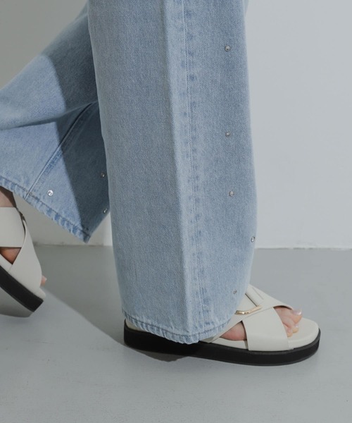 「SENSE OF PLACE by URBAN RESEARCH」 フラットサンダル SMALL アイボリー レディース_画像9