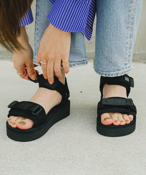 「SUICOKE」 フラットサンダル 6 ブラック レディース_画像4