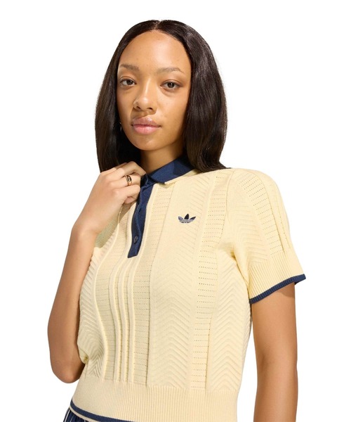 adidas（アディダス） ポロシャツ ポロ adidas CABLE KNIT CALI TEE