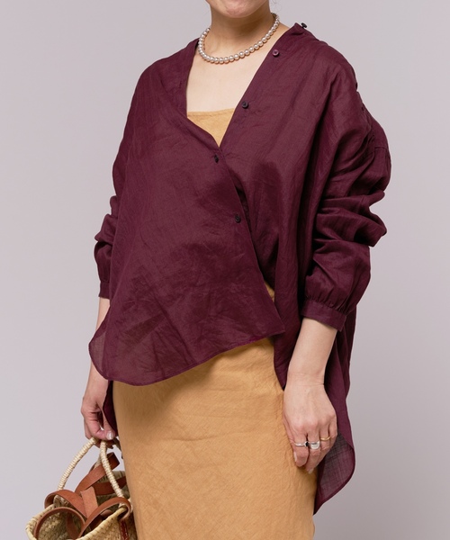 「IENA LA BOUCLE」 長袖ブラウス FREE ブラウン レディース_画像3