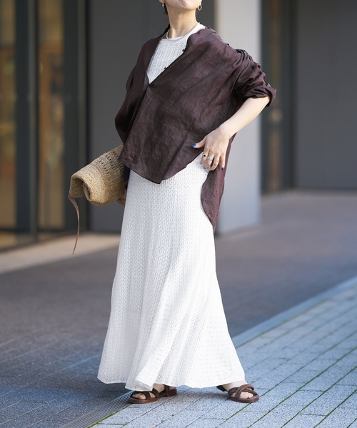 「IENA LA BOUCLE」 長袖ブラウス FREE ブラウン レディース_画像5