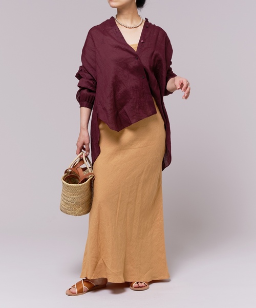 「IENA LA BOUCLE」 長袖ブラウス FREE ブラウン レディース_画像6