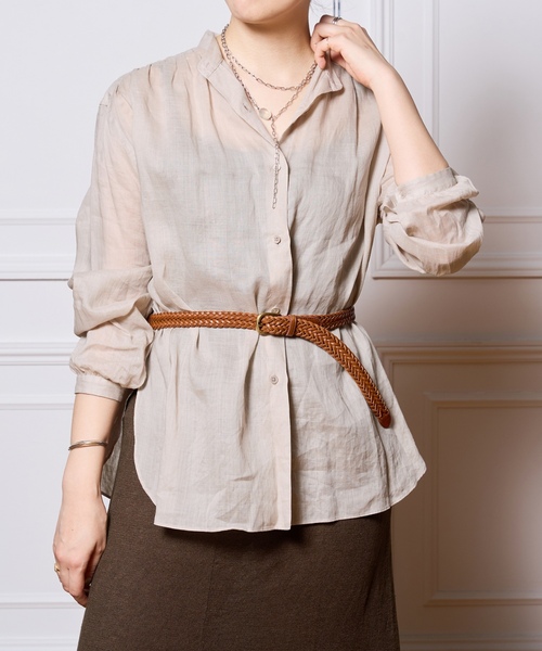 「IENA LA BOUCLE」 長袖ブラウス FREE ブラウン レディース_画像10