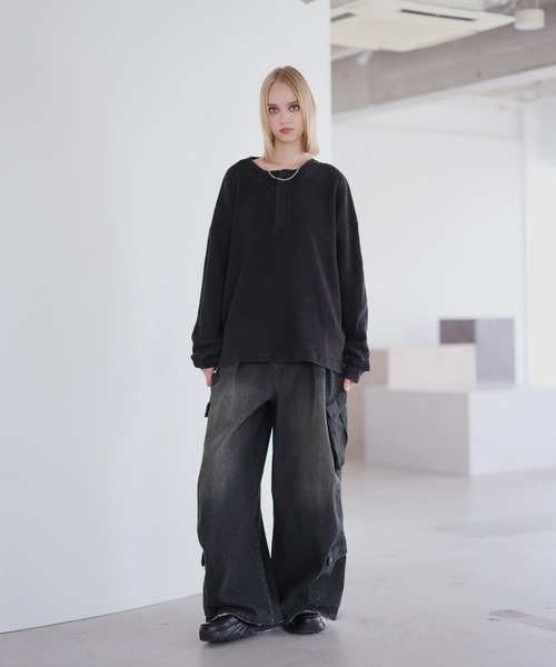 「ROCHEM」 長袖Tシャツ S ネイビー メンズ_画像5