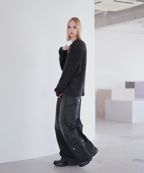 「ROCHEM」 長袖Tシャツ S ネイビー メンズ_画像7
