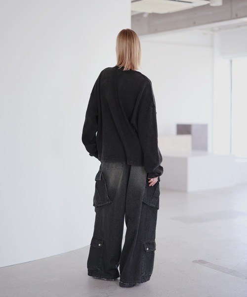 「ROCHEM」 長袖Tシャツ S ネイビー メンズ_画像8