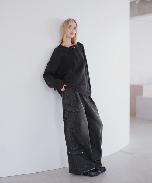 「ROCHEM」 長袖Tシャツ S ネイビー メンズ_画像9