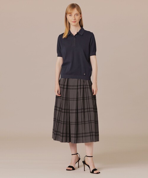 「MACKINTOSH LONDON」 半袖ポロシャツ 38 ネイビー レディース_画像3