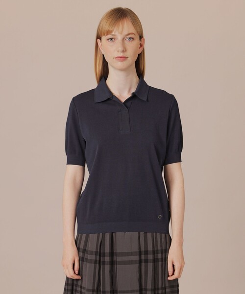 「MACKINTOSH LONDON」 半袖ポロシャツ 38 ネイビー レディース_画像5