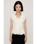 ブラウス シャツ CUT LACE FRILL...の詳細画像5