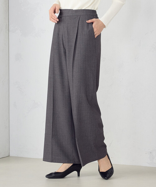 「COMME CA ISM」 スラックス MEDIUM ネイビー レディース_画像5