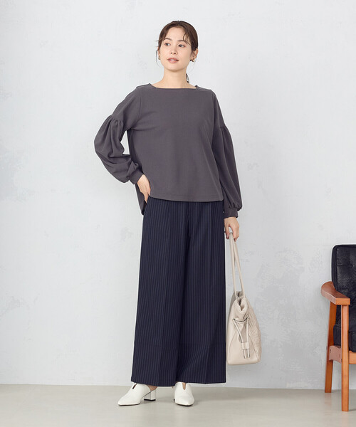 「COMME CA ISM」 スラックス MEDIUM ネイビー レディース_画像6